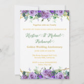 Invitation 50e anniversaire du mariage Vignoble Lilac | Photo (Dos)