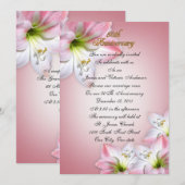 Invitation 50e anniversaire du Mariage vow renouvellement ros (Devant / Derrière)