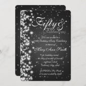 Invitation 50e anniversaire du parti Sparkle Black (Devant / Derrière)