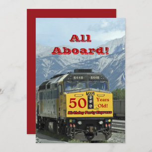 Invitation 50e Anniversaire du train ferroviaire Train Jaune 