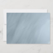 Invitation 50e anniversaire dusty blue avec cadre doré (Dos)