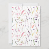 Invitation 50e anniversaire Elégant Fleur sauvage aquarelle f (Dos)