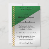 Invitation 50e Anniversaire élégant nugget or & Green Invit (Dos)