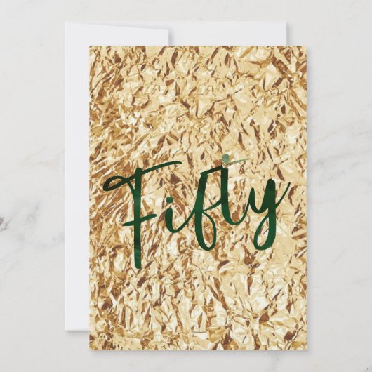 Invitation 50e anniversaire Emerald Green and Gold (Dos)