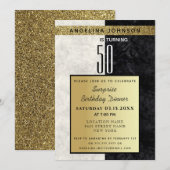 Invitation 50e anniversaire en or (Devant / Derrière)