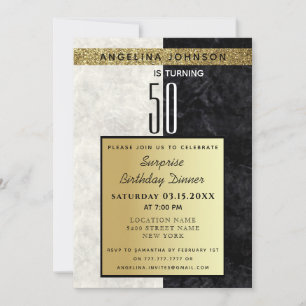 Invitation 50e anniversaire en or