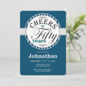 Invitation 50e anniversaire encourage à cinquante ans (Debout devant)