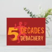 Invitation 50e anniversaire - Enfer d'une fête (Debout devant)