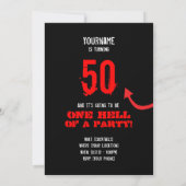 Invitation 50e anniversaire - Enfer d'une fête (Dos)