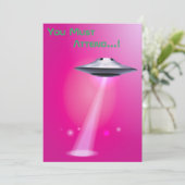 Invitation 50e anniversaire 👽 enlèvement d'Alien de l'OVNI (Debout devant)