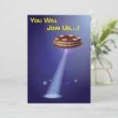 Invitation 50e anniversaire 👽 enlèvement d'Alien de l'OVNI (Debout devant)