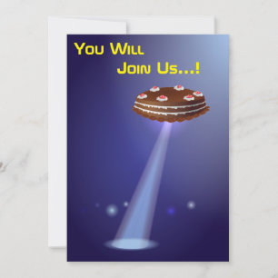 Invitation 50e anniversaire 👽 enlèvement d'Alien de l'OVNI