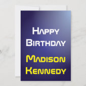 Invitation 50e anniversaire 👽 enlèvement d'Alien de l'OVNI (Dos)