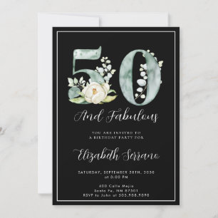 Invitation 50e anniversaire Fabuleux