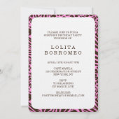 Invitation 50e anniversaire Fabulous & Fierce Party (Dos)