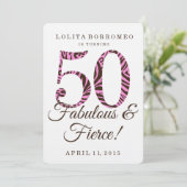 Invitation 50e anniversaire Fabulous & Fierce Party (Debout devant)