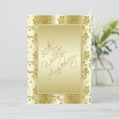 Invitation 50e anniversaire FAUX Gold Parties scintillant II  (Debout devant)