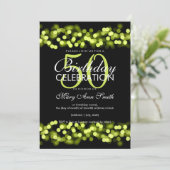 Invitation 50e anniversaire Faux Green Hollywood Glam (Debout devant)