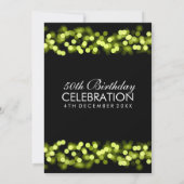 Invitation 50e anniversaire Faux Green Hollywood Glam (Dos)