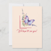 Invitation 50e anniversaire femme Fête Florale Elégante front (Dos)