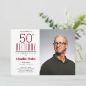 Invitation 50e anniversaire fête de fête Photo (Debout devant)