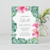 Invitation 50e anniversaire fête Hawaiian Luau Thème (Debout devant)