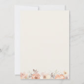 Invitation 50e anniversaire fête Peach Ivory Floral (Dos)