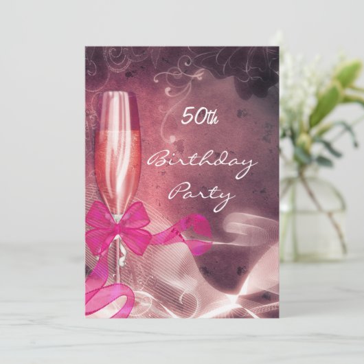 Invitation 50e anniversaire fête Pink (Debout devant)