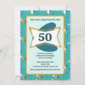 Invitation 50e anniversaire fête Retro Mid Century N'importe (Devant)