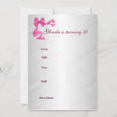 Invitation 50e anniversaire Fête Rose (Dos)