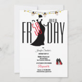 Invitation 50e anniversaire fête Stripes Stiletto unique (Devant)