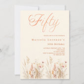 Invitation 50e anniversaire fleur sauvage (Devant)