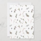 Invitation 50e anniversaire Fleur sauvage d'hiver Berry Water (Dos)