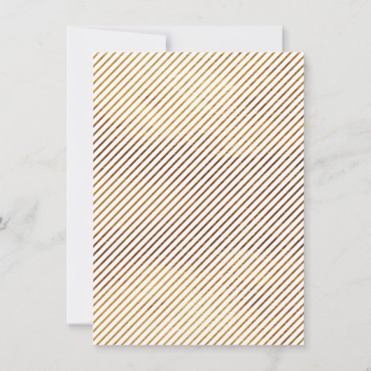 Invitation 50e Anniversaire Fleurie Or Faux (Dos)