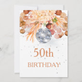 Invitation 50e anniversaire Floral Disco (Dos)