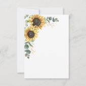 Invitation 50e anniversaire Floral Sunflower Eucalyptus Party (Dos)