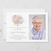 Invitation 50e anniversaire Flower Bouquet Photo Surprise (Devant)