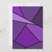 Invitation 50e anniversaire Formes géométriques violettes mod (Dos)