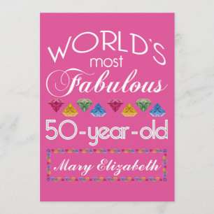 Invitation 50e anniversaire Gemmes les plus fabuleuses Raspbe