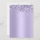 Invitation 50e anniversaire Glittery Light Lavender Ombre (Dos)