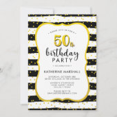 Invitation 50e anniversaire Gold et Black (Devant)