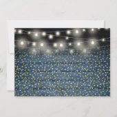 Invitation 50e Anniversaire Gold Hearts Rustique Mariage Phot (Dos)