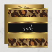 Invitation 50e Anniversaire Gold Leopard (Devant / Derrière)