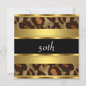 Invitation 50e Anniversaire Gold Leopard (Devant)