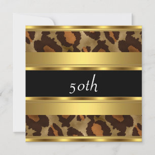 Invitation 50e Anniversaire Gold Leopard