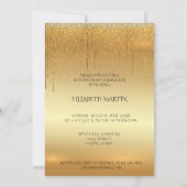 Invitation 50e anniversaire Gold Parties scintillant diamant  (Dos)