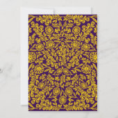Invitation 50e anniversaire Gold Purple Botanical Floral (Dos)