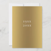 Invitation 50e anniversaire Golden Floral Wreath (Dos)