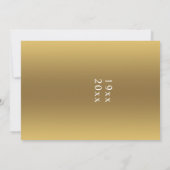 Invitation 50e anniversaire Golden Floral Wreath Date de chan (Dos)