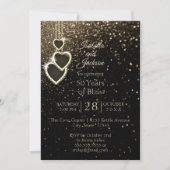 Invitation 50e anniversaire Golden Glitter (Devant)